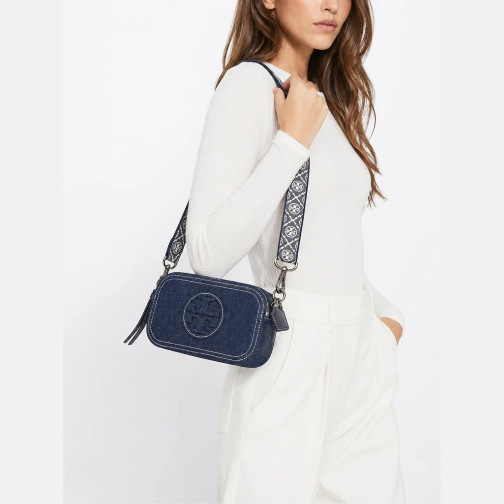 TORY BURCH Retail Mini Miller Denim Crossbody Bag | Royal Navy