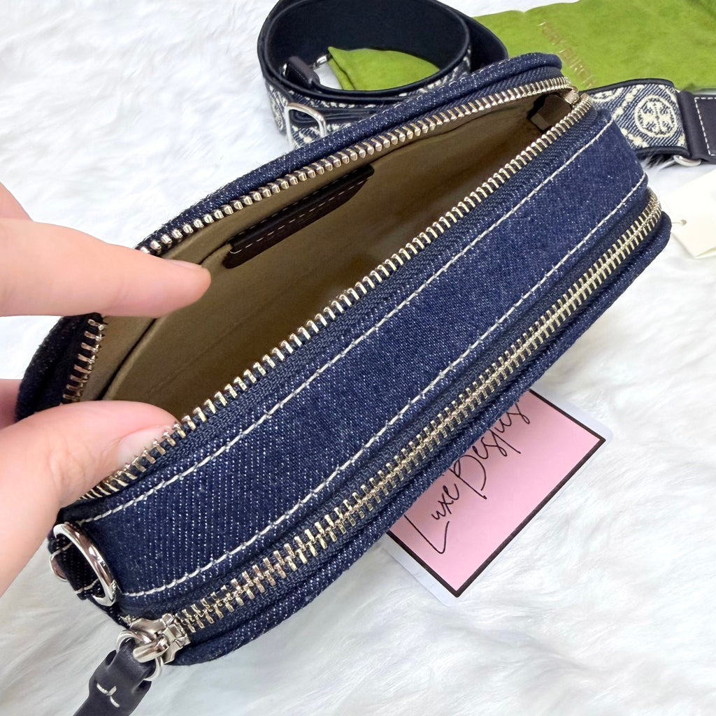 TORY BURCH Retail Mini Miller Denim Crossbody Bag | Royal Navy