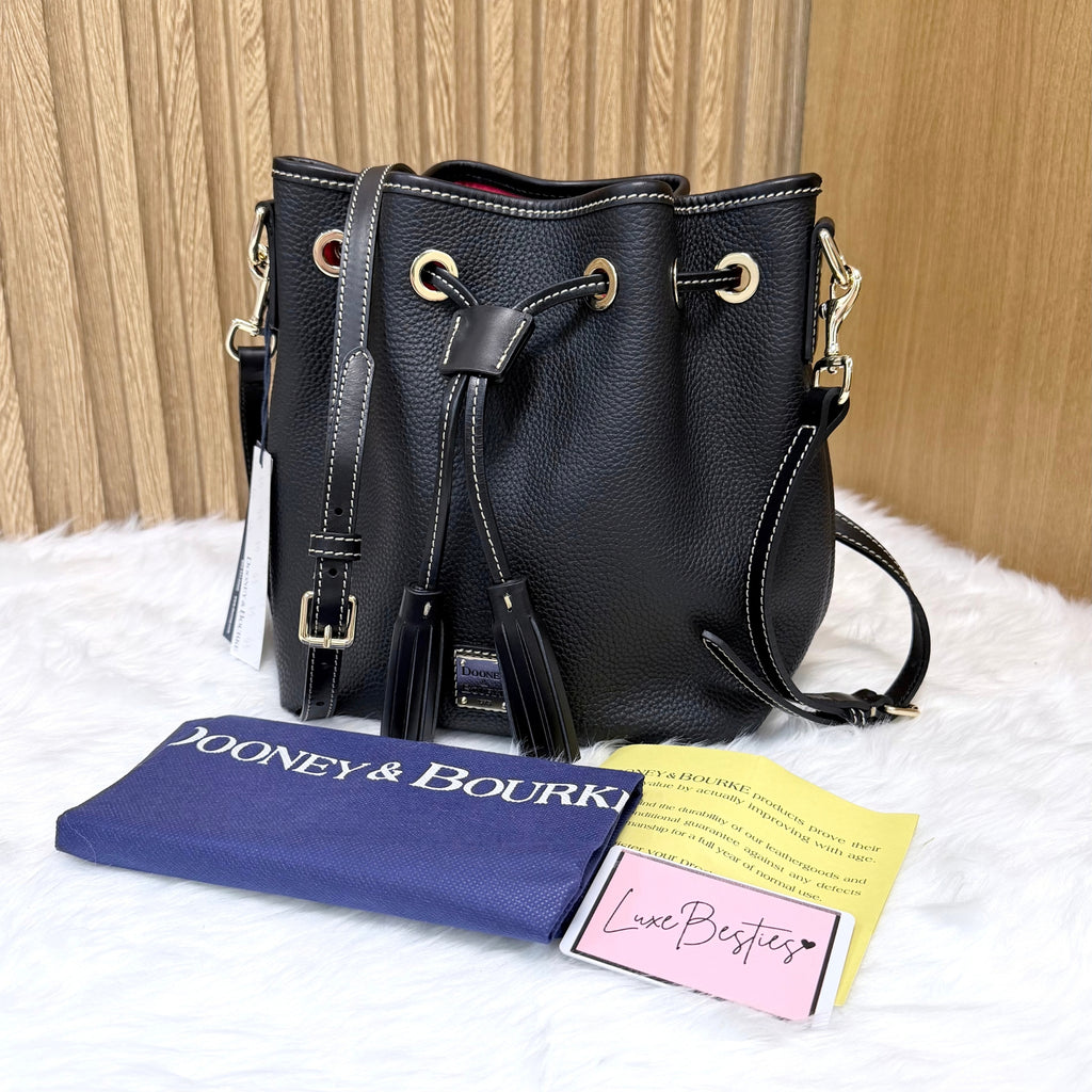 DOONEY & BOURKE Pebble Grain Aimee Crossbody Bucket Bag | Black Black