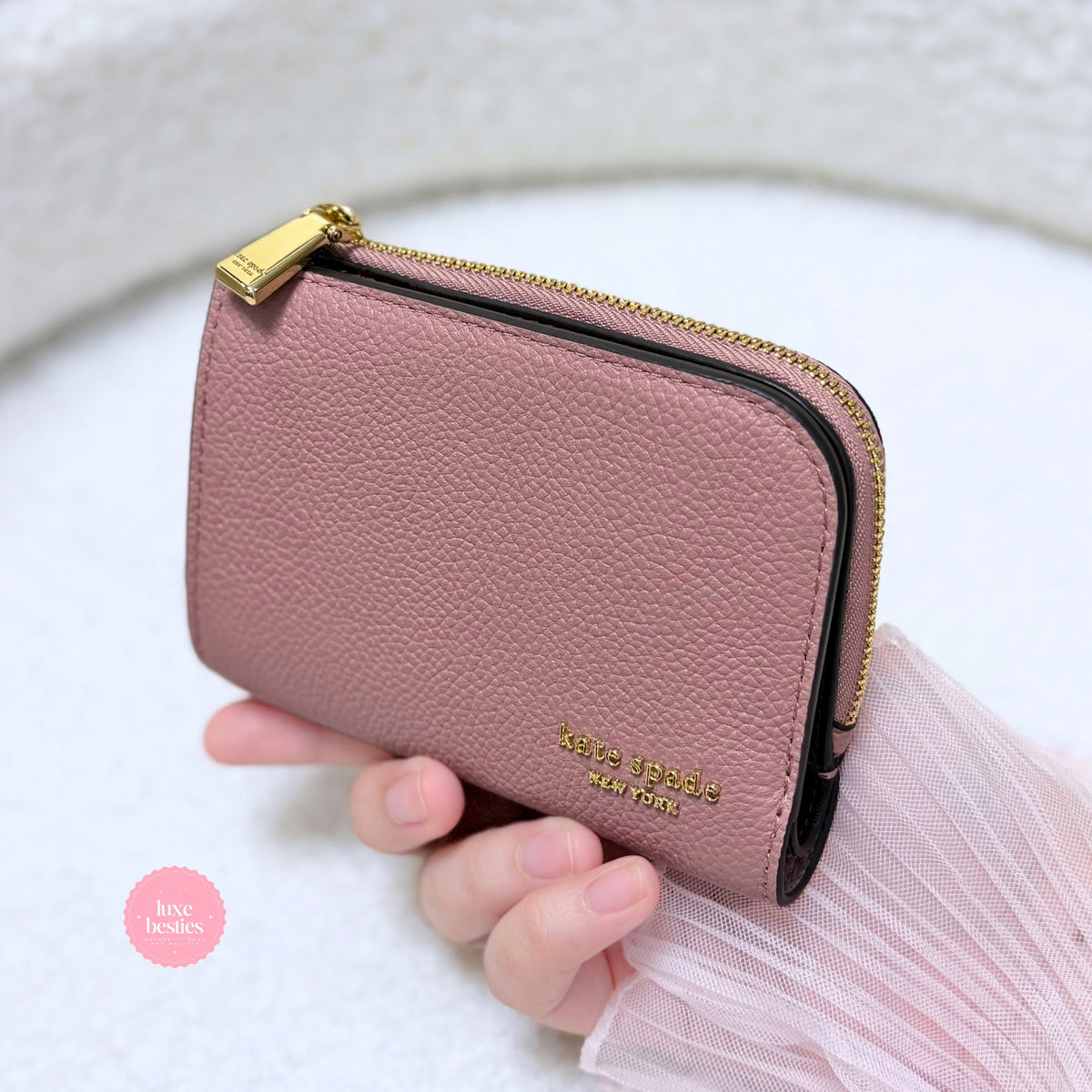 KATE SPADE Retail Devin Small Compact Wallet | Dusk Rose