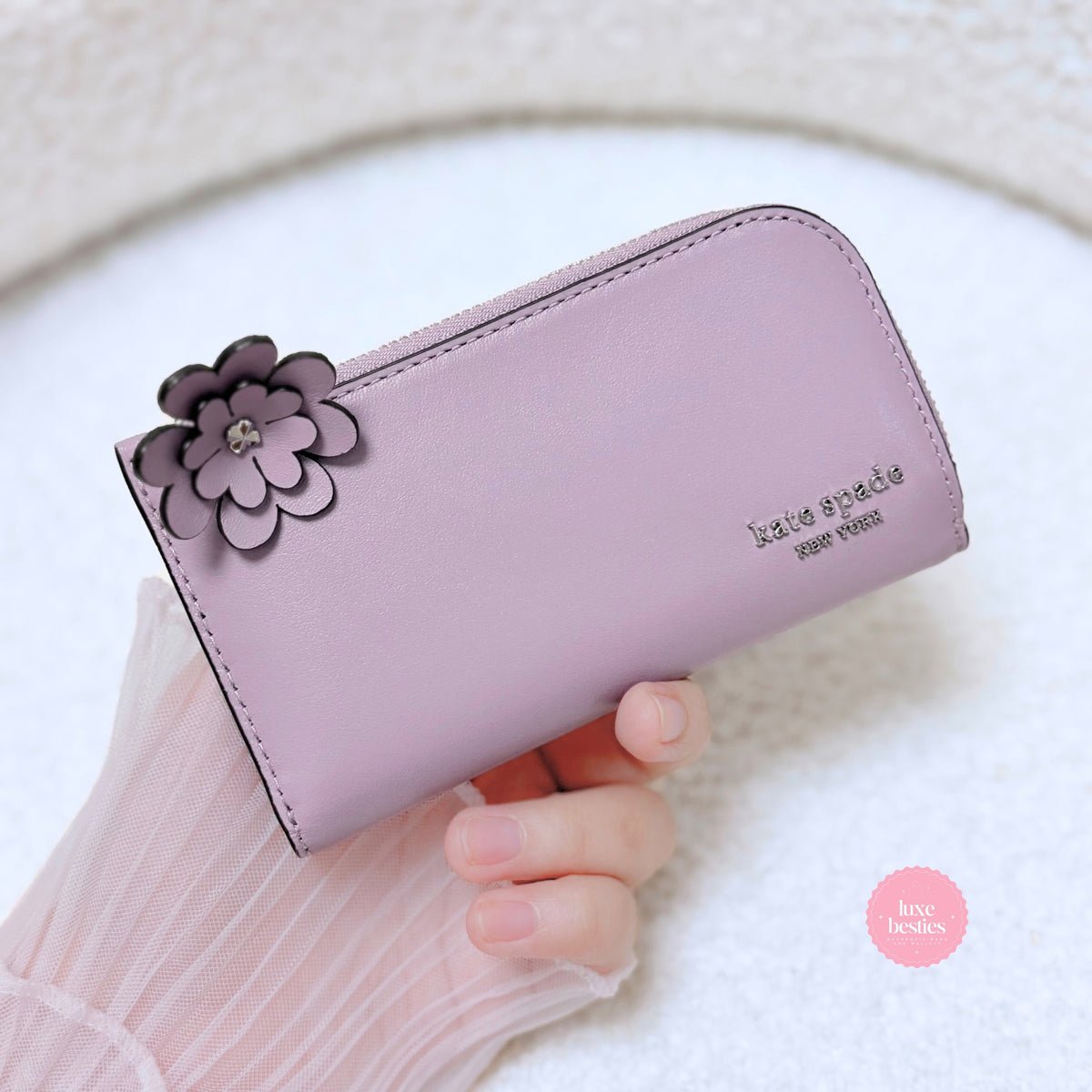 KATE SPADE Retail Devin Smooth Small Bifold Wallet | Market Purple