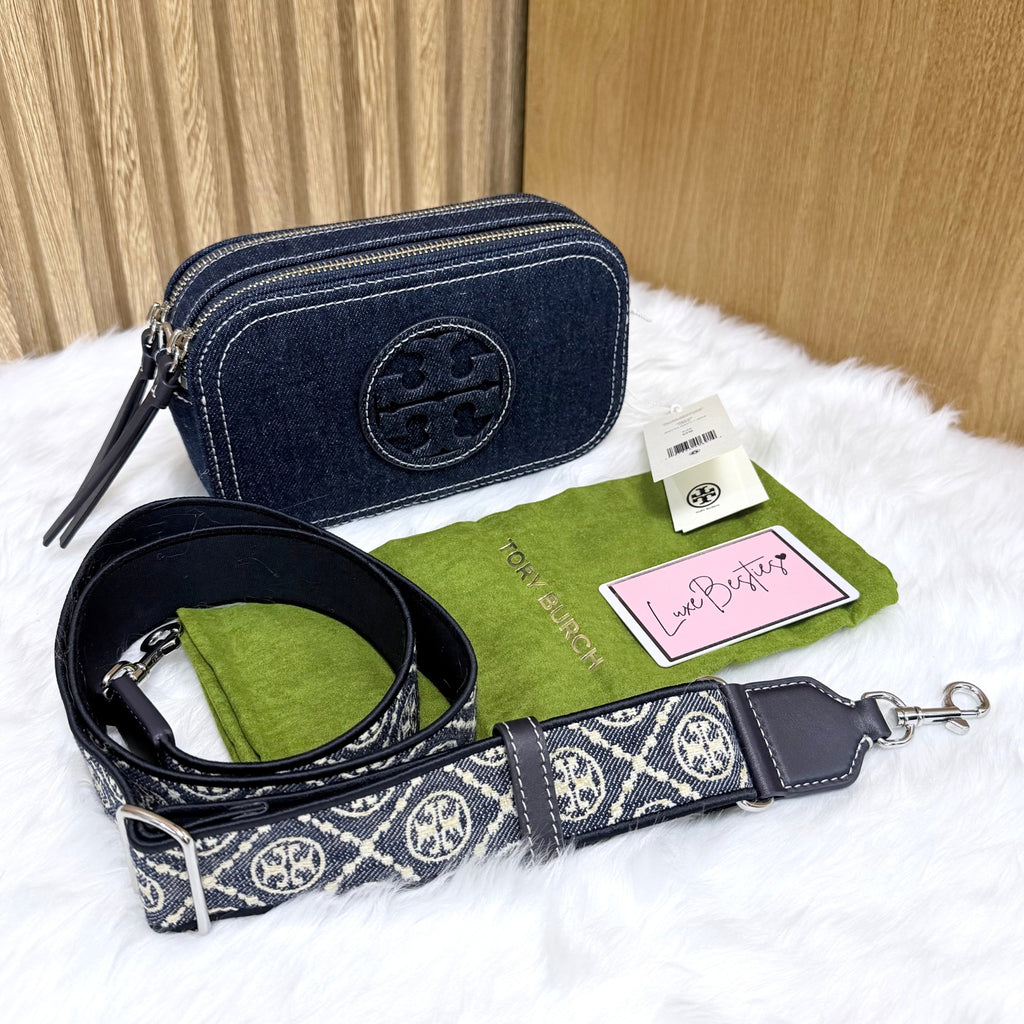 TORY BURCH Retail Mini Miller Denim Crossbody Bag | Royal Navy