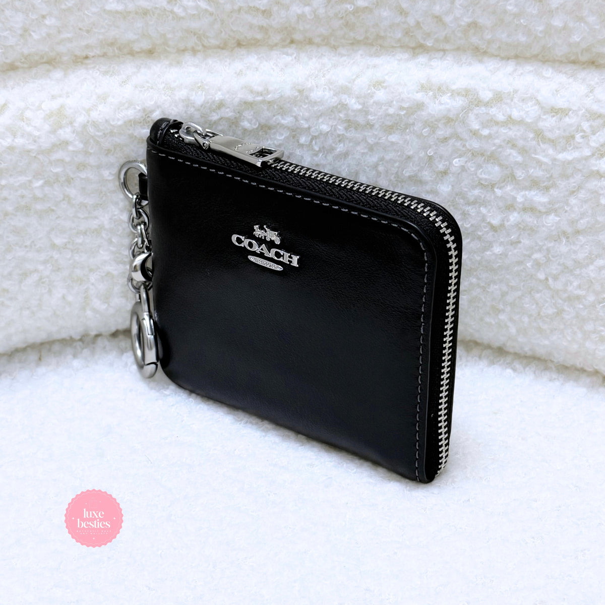 COACH Small Corner Zip Wallet | Black