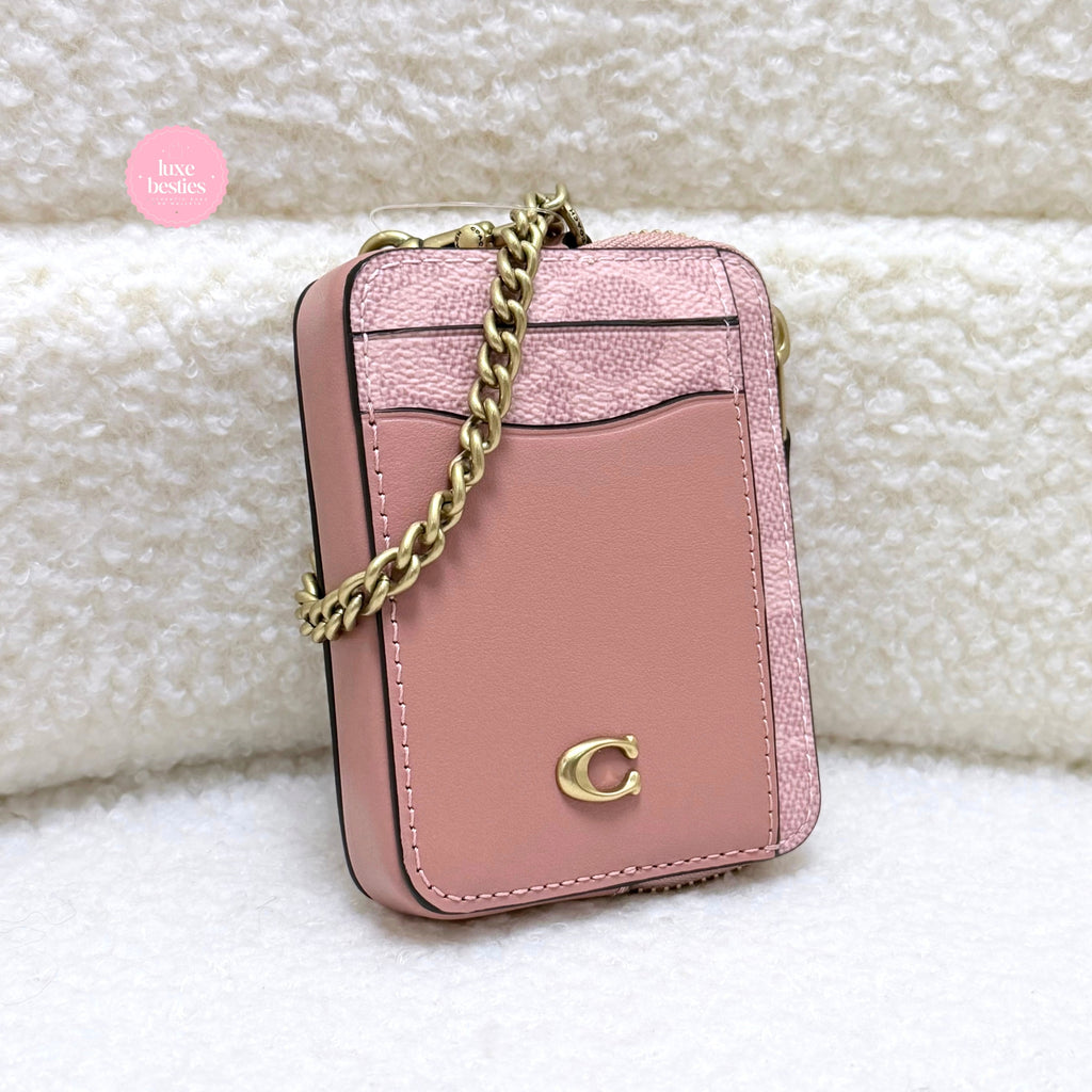 COACH Retail Essential Chain Card Case | Melon Pink