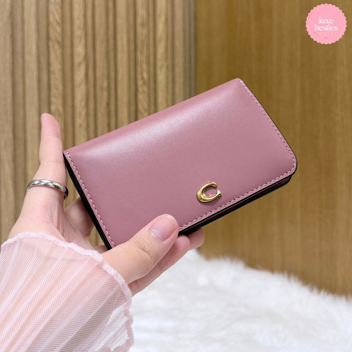 COACH Retail Essential Slim Card Case | Peony | Lost Price Tag
