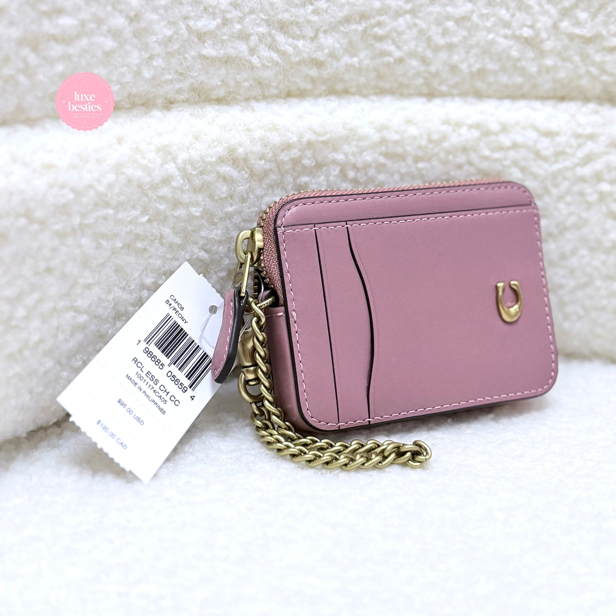 COACH Retail Essential Chain Card Case | Peony