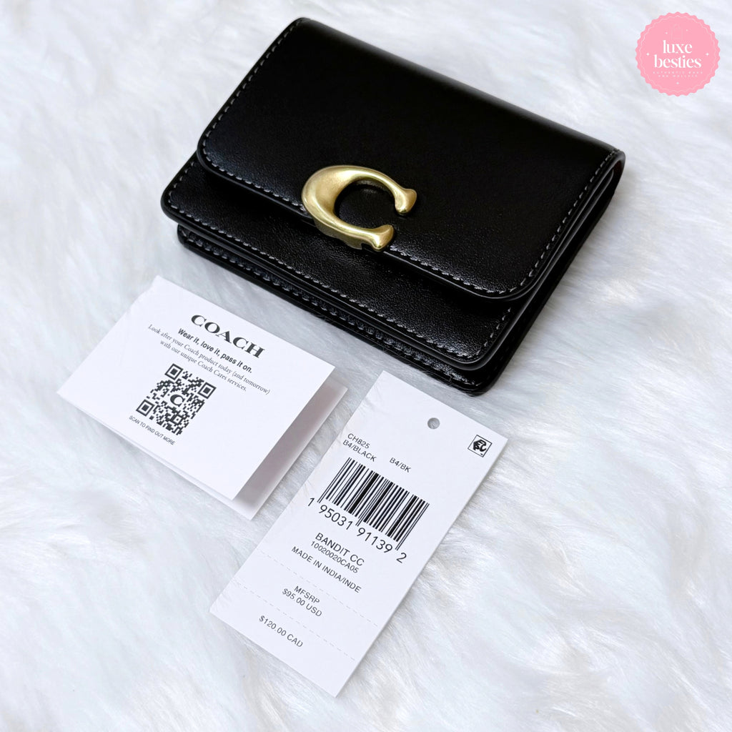 COACH Retail Bandit Card Case | Black