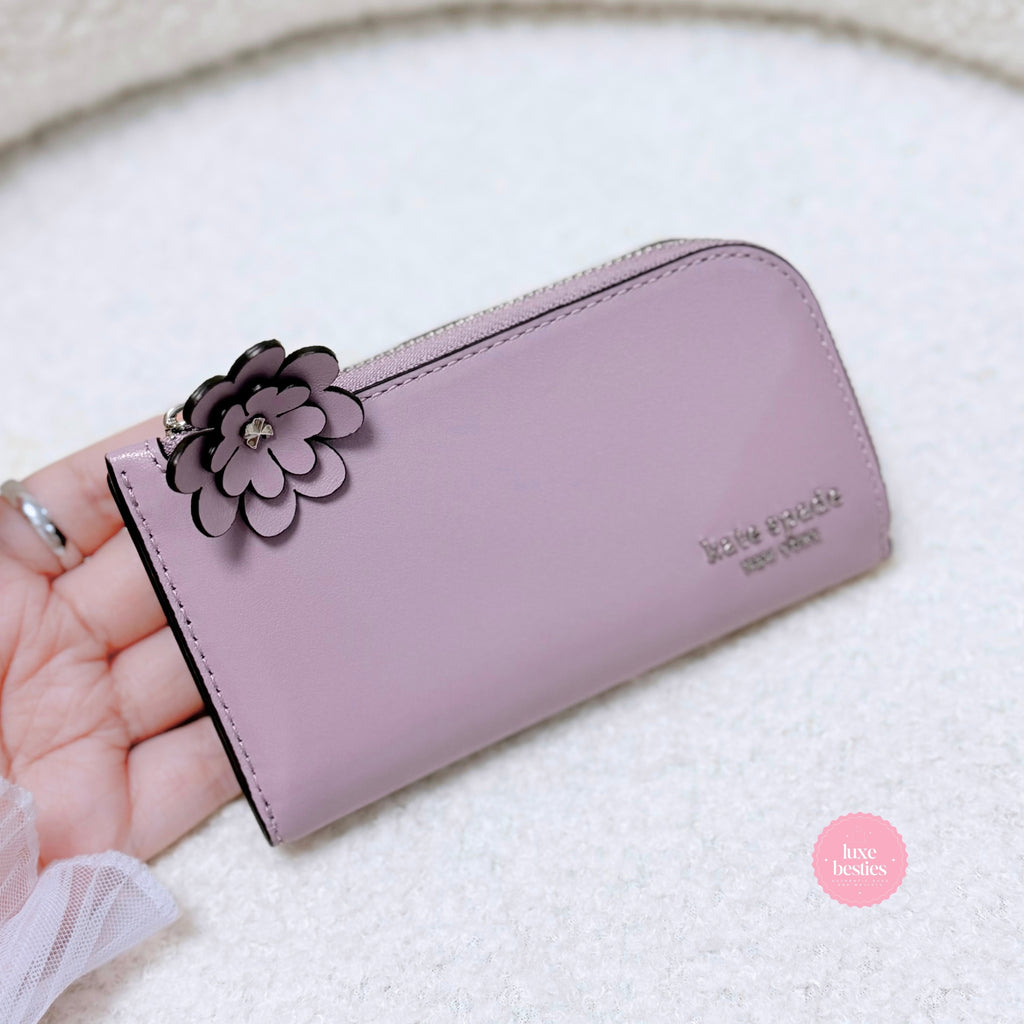 KATE SPADE Retail Devin Smooth Small Bifold Wallet | Market Purple