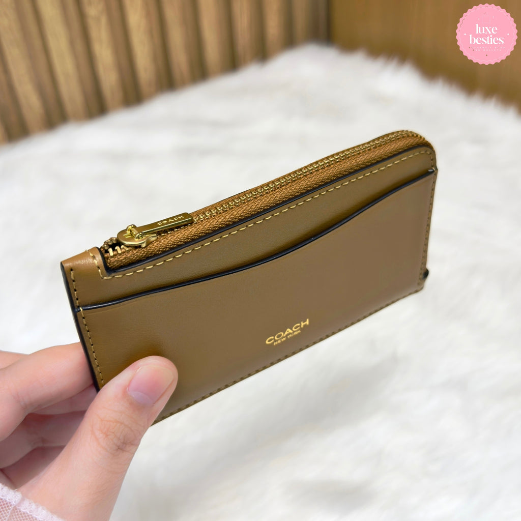 COACH Retail New York Zip Card Case | Honey Brown