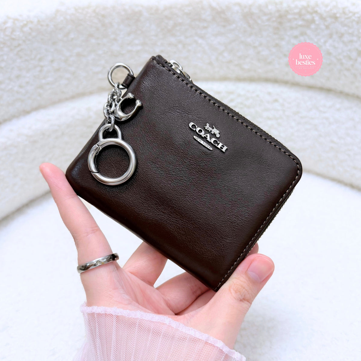 COACH Small Corner Zip Wallet | Maple