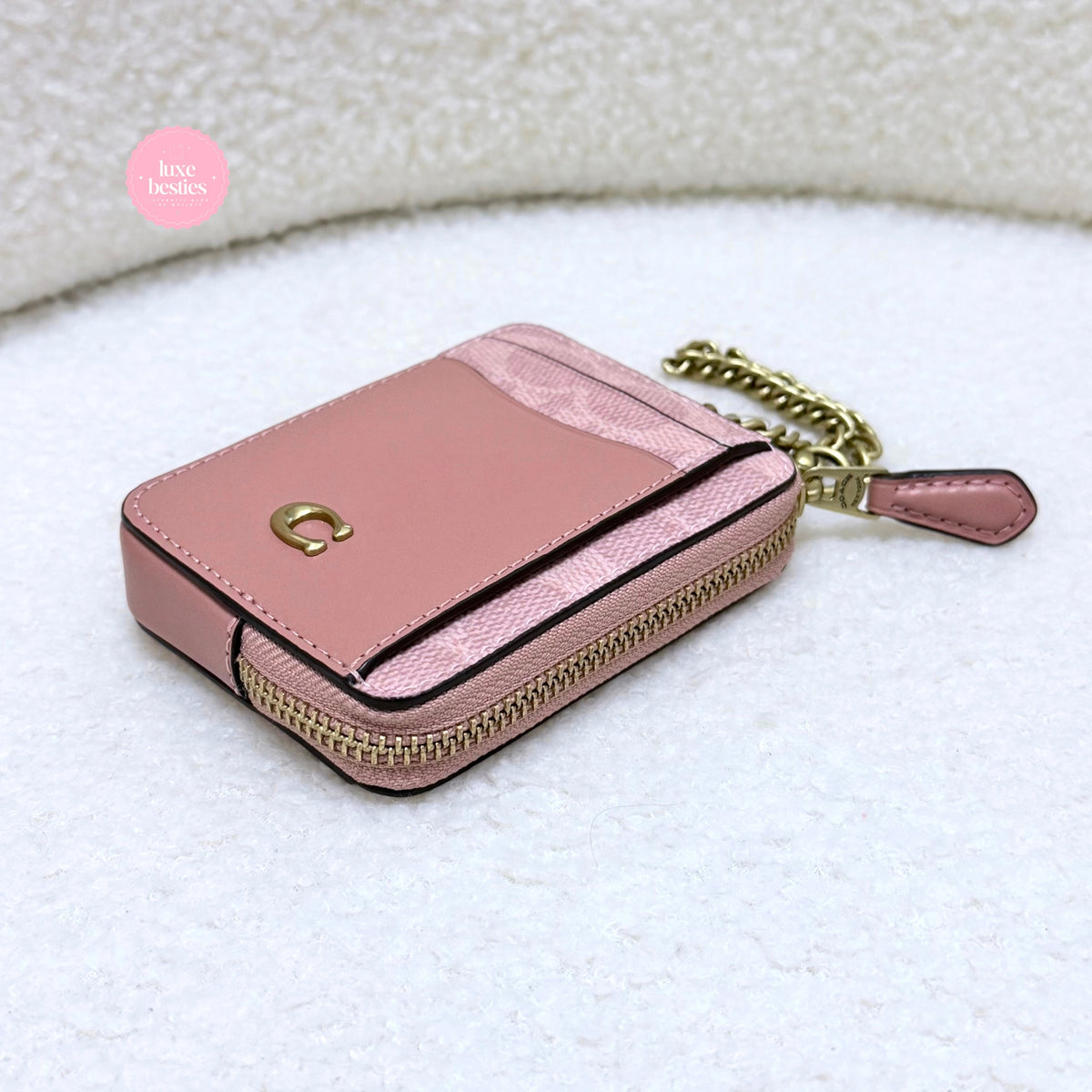 COACH Retail Essential Chain Card Case | Melon Pink