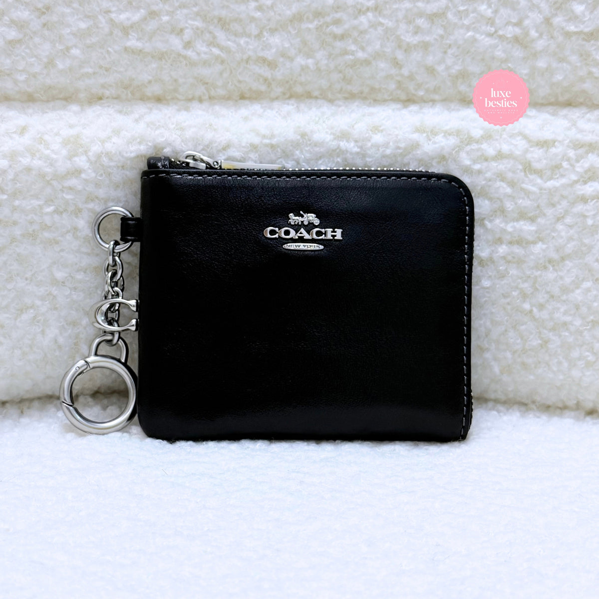 COACH Small Corner Zip Wallet | Black