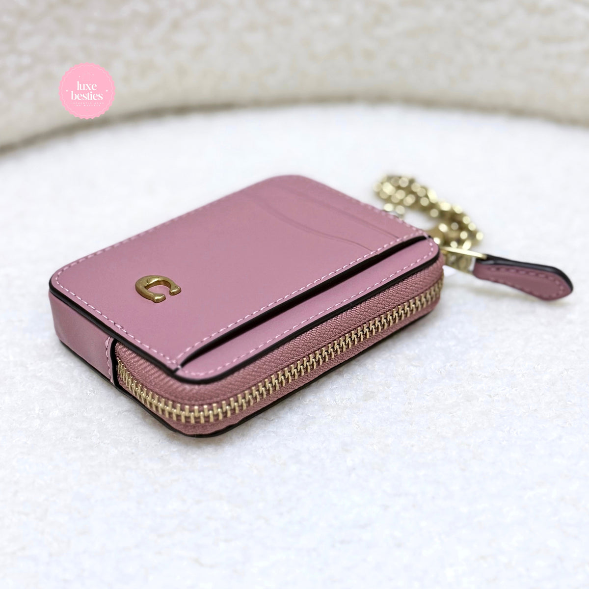 COACH Retail Essential Chain Card Case | Peony
