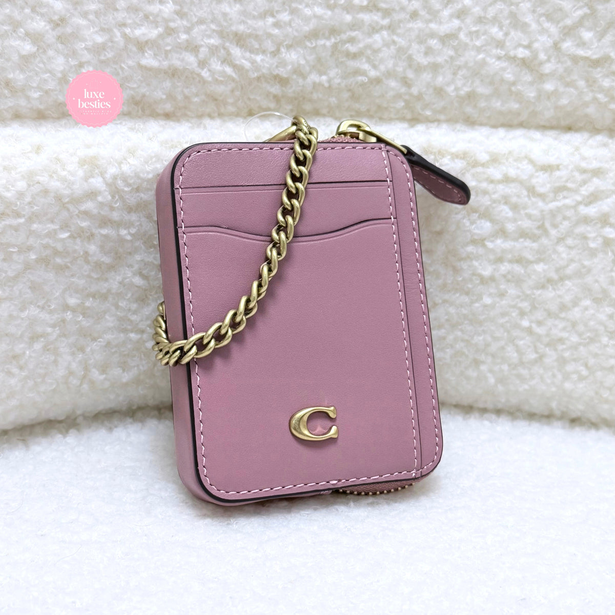 COACH Retail Essential Chain Card Case | Peony