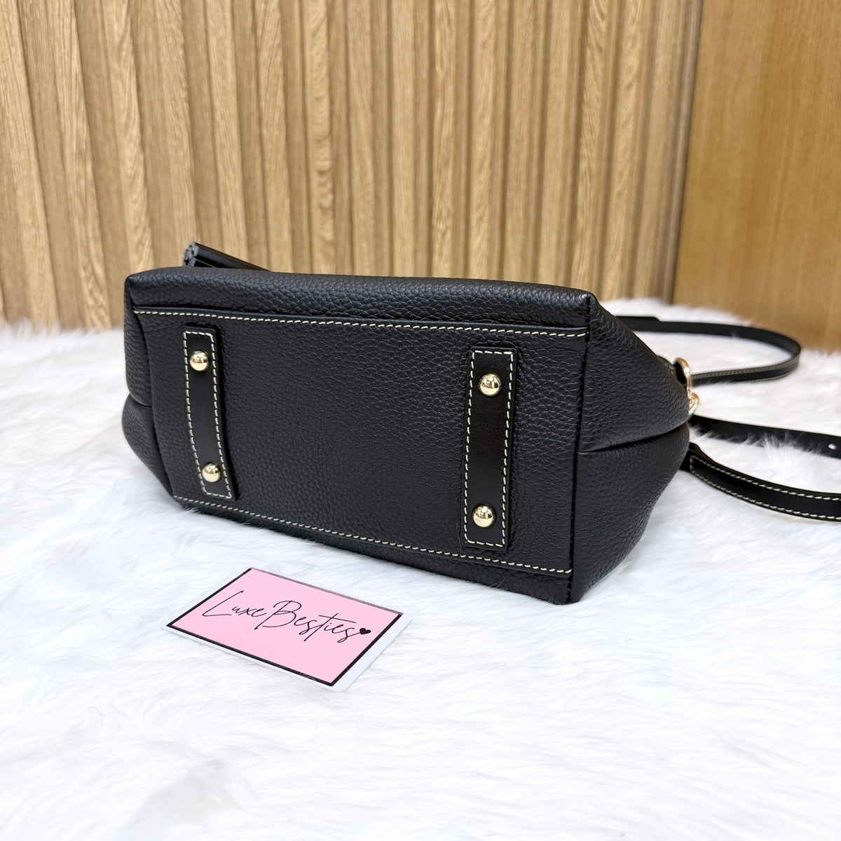 DOONEY & BOURKE Pebble Grain Aimee Crossbody Bucket Bag | Black Black