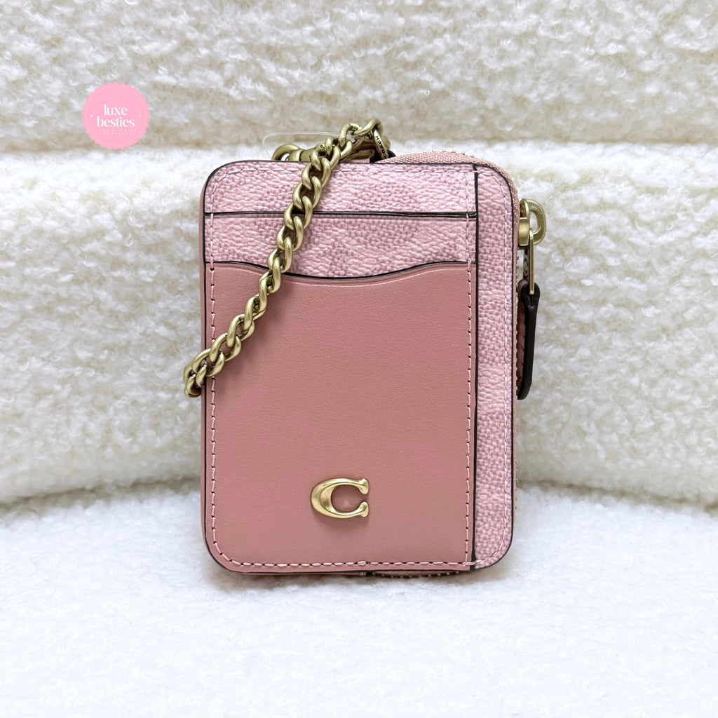 COACH Retail Essential Chain Card Case | Melon Pink