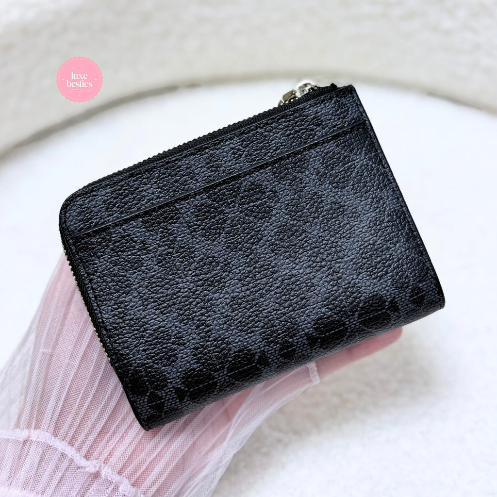 KATE SPADE Spade Flower Small L-Zip Wallet | Black