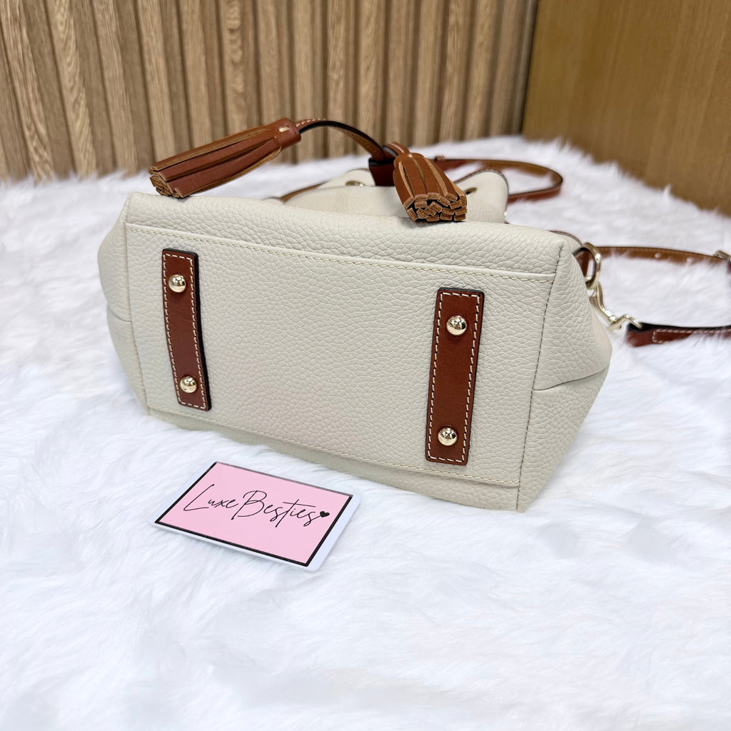 DOONEY & BOURKE Pebble Grain Aimee Crossbody Bucket Bag | Bone