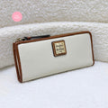 DOONEY & BOURKE Pebble Grain Zip Clutch | Bone