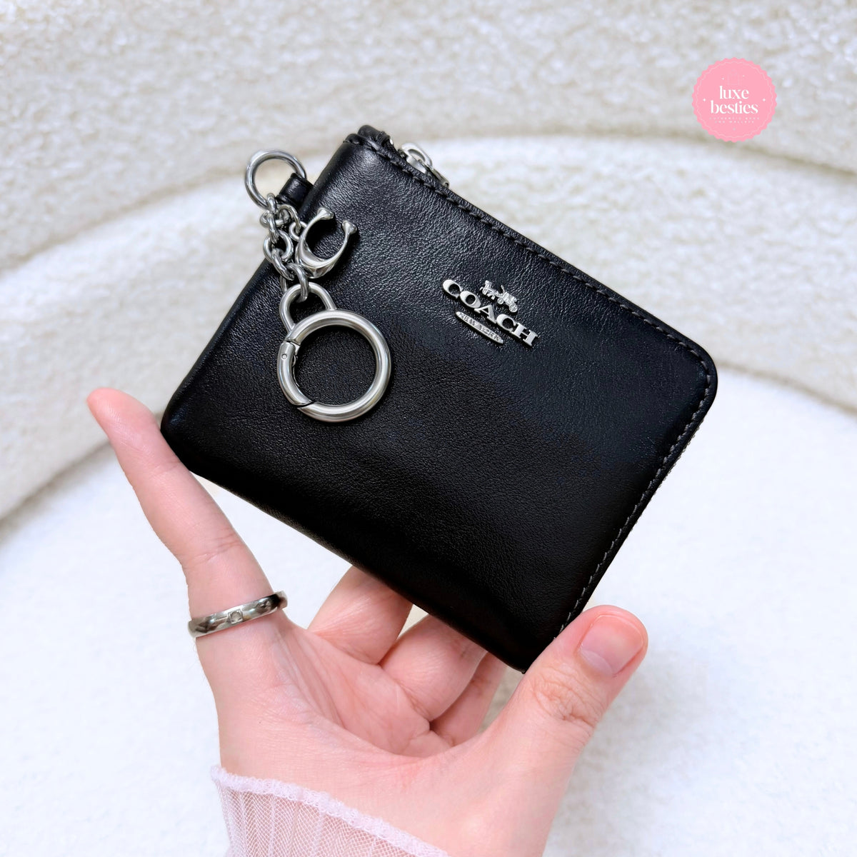 COACH Small Corner Zip Wallet | Black