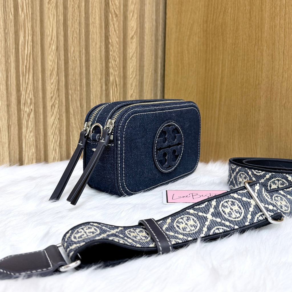 TORY BURCH Retail Mini Miller Denim Crossbody Bag | Royal Navy