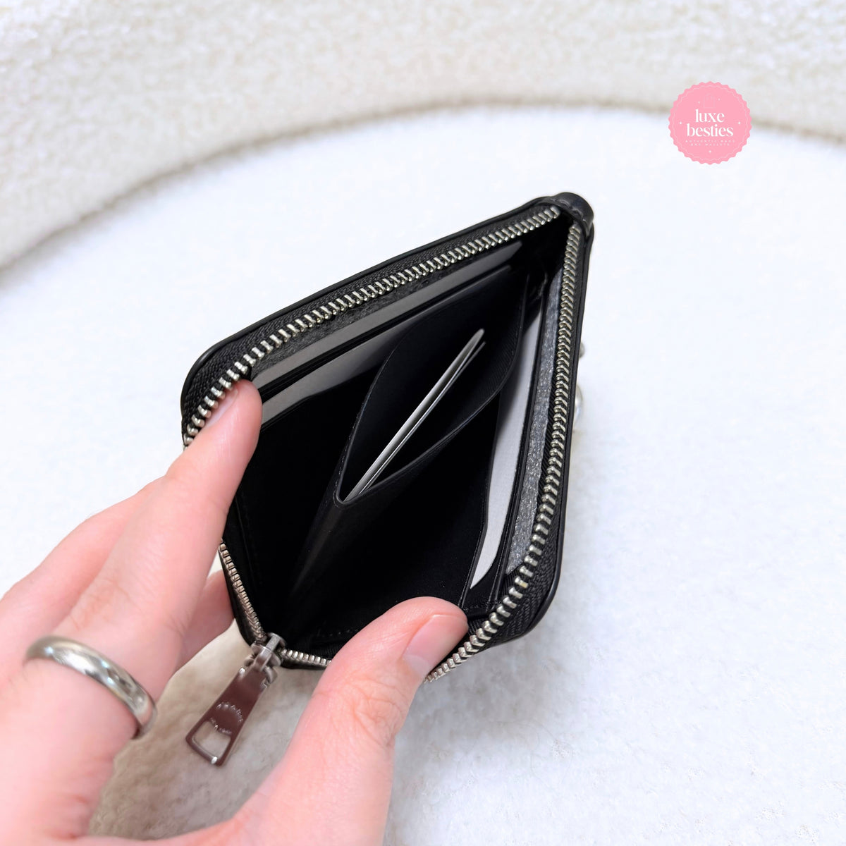 COACH Small Corner Zip Wallet | Black