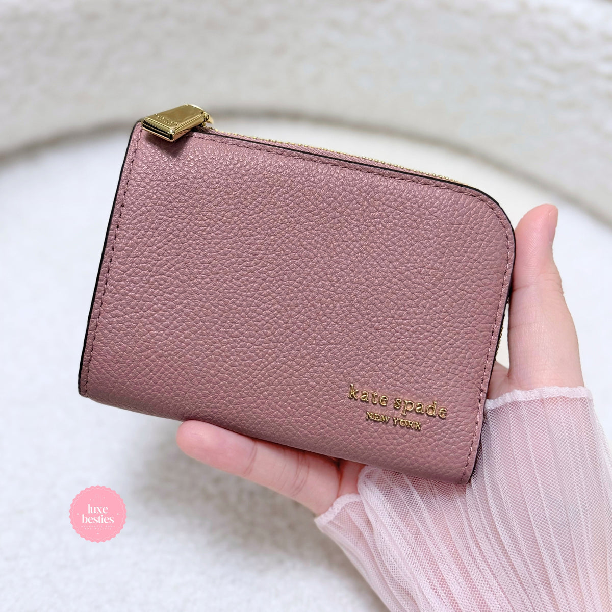 KATE SPADE Retail Devin Small Compact Wallet | Dusk Rose