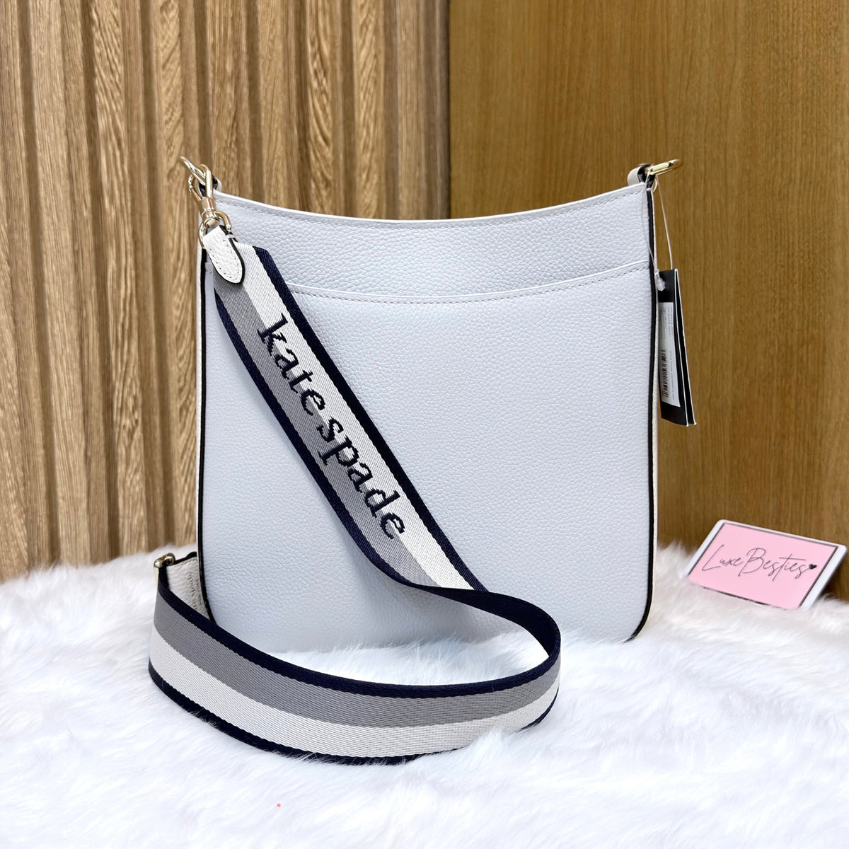KATE SPADE Retail Hudson Messenger Crossbody Bag | Mountain Grey