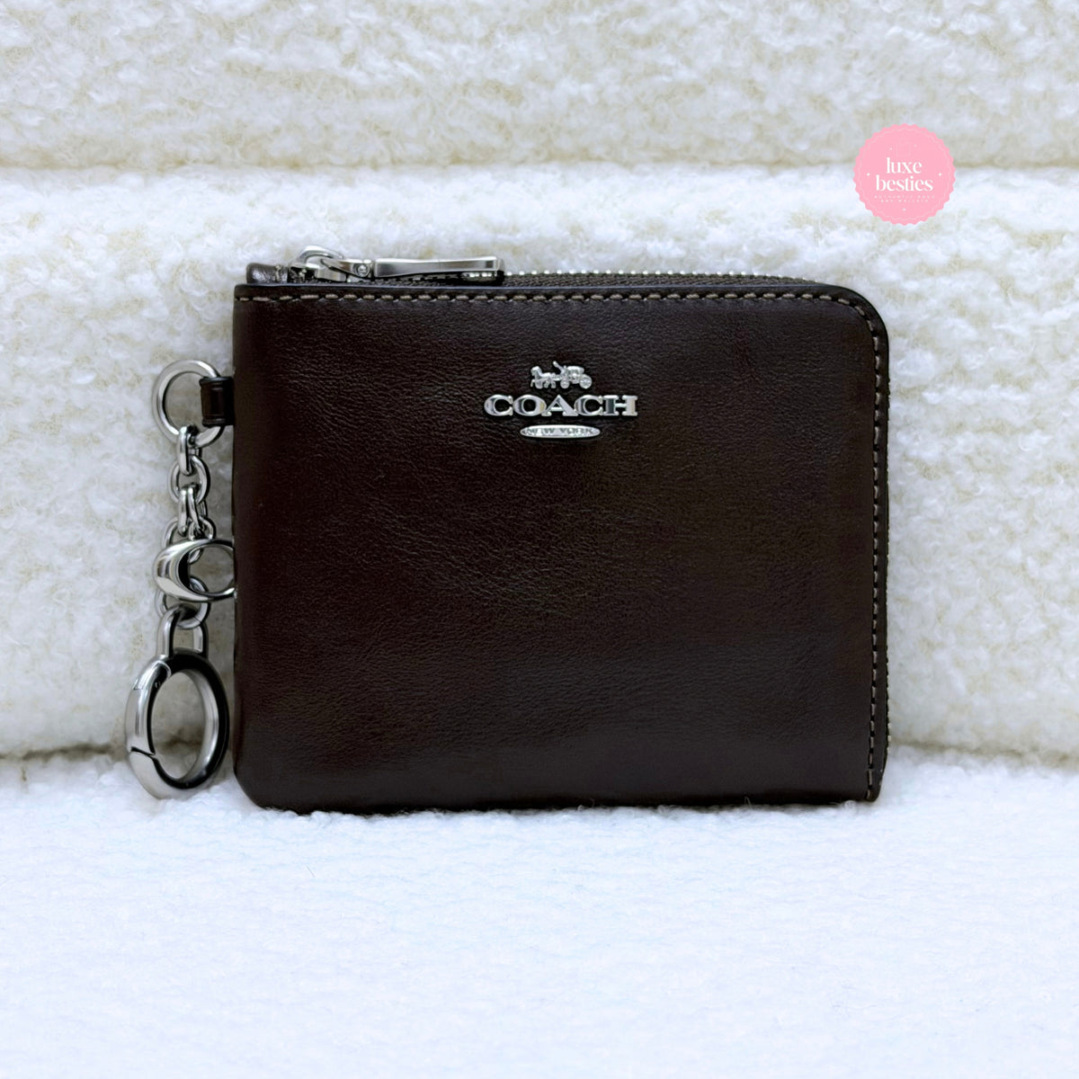 COACH Small Corner Zip Wallet | Maple
