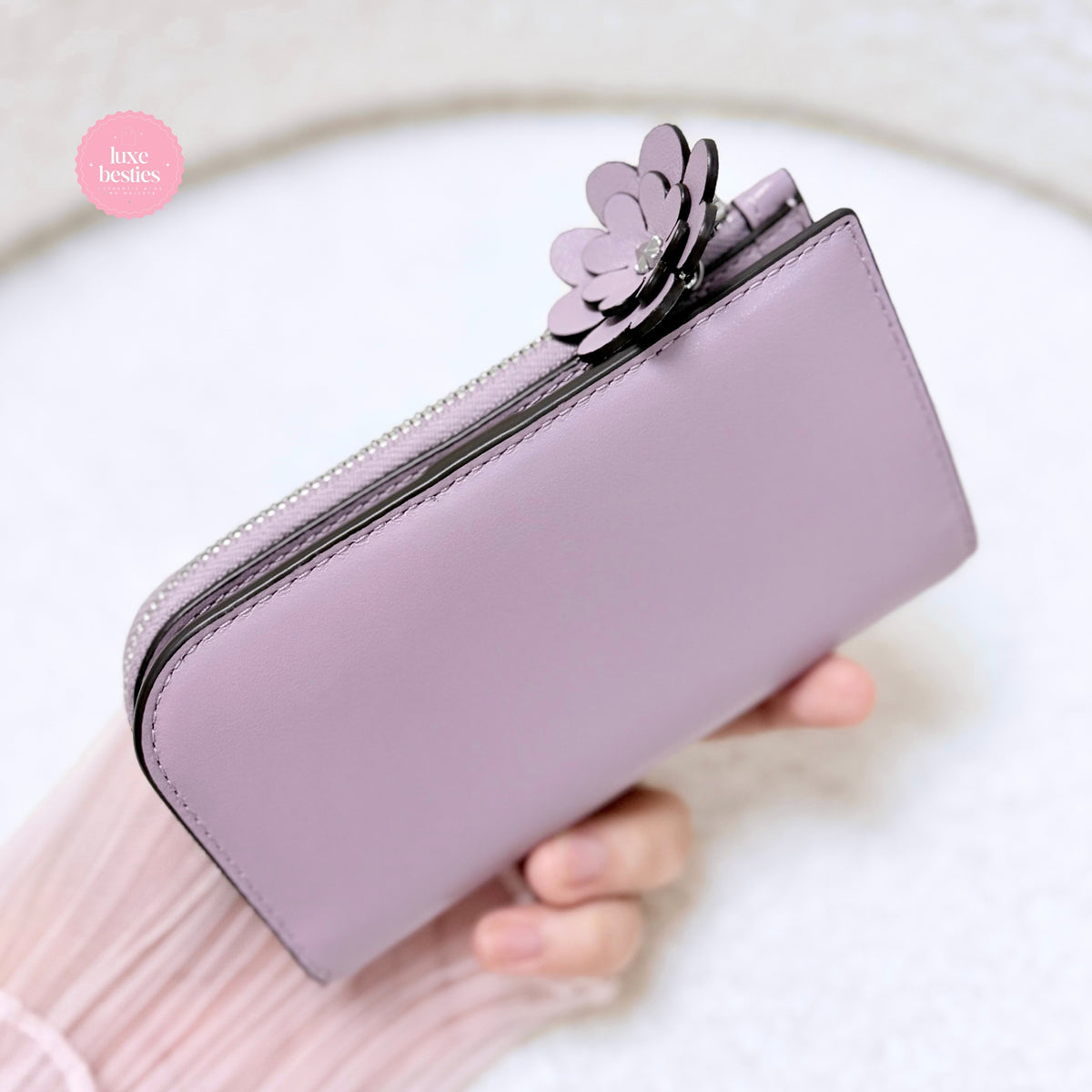 KATE SPADE Retail Devin Smooth Small Bifold Wallet | Market Purple