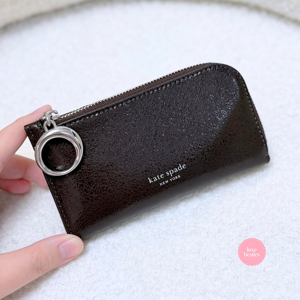 KATE SPADE Retail Halo Glazed Small Bifold Wallet | Hot Fudge
