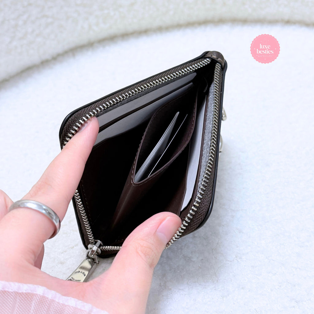 COACH Small Corner Zip Wallet | Maple