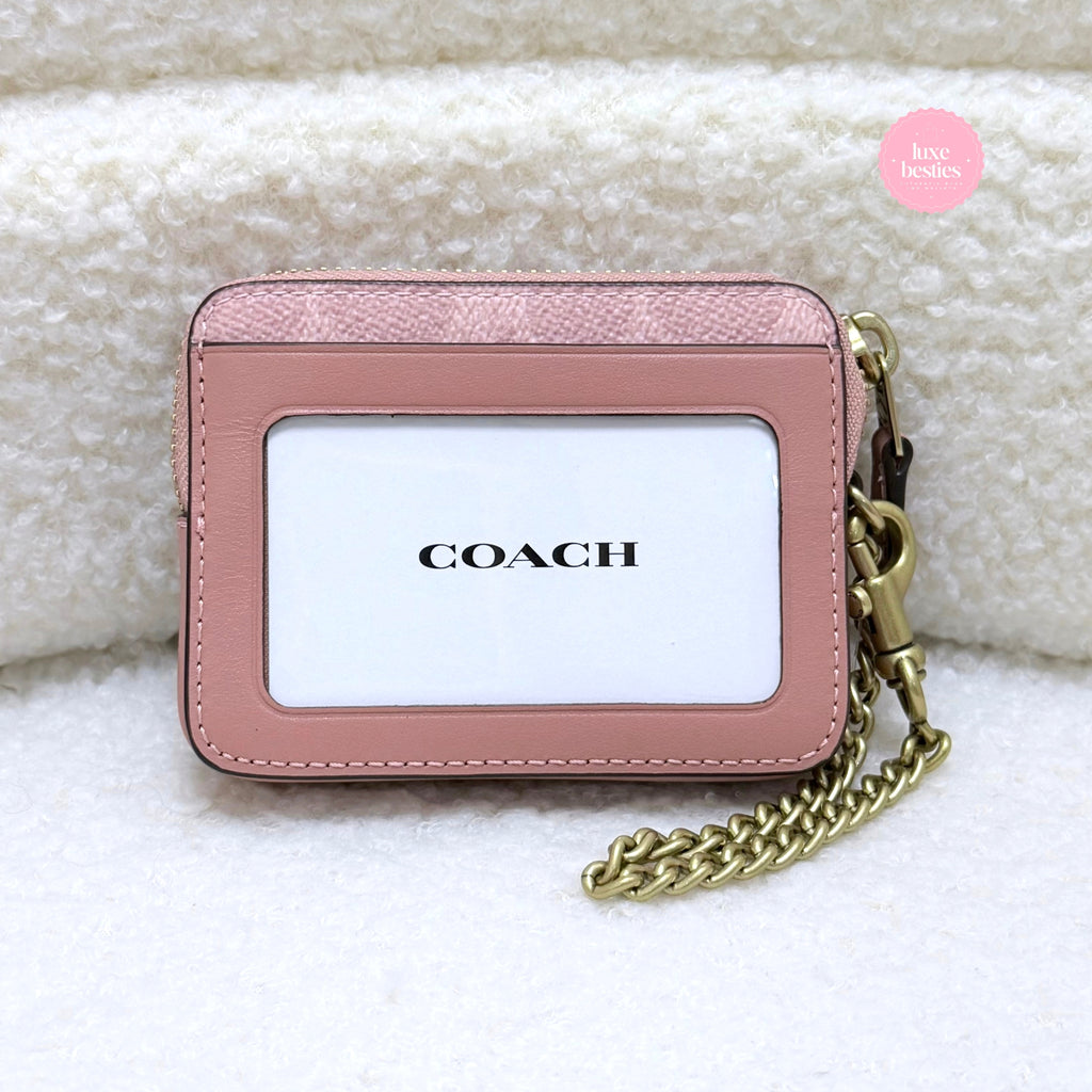 COACH Retail Essential Chain Card Case | Melon Pink