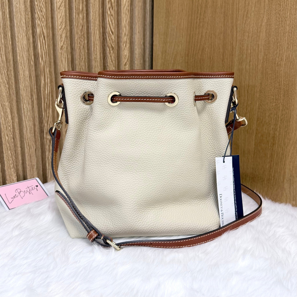 DOONEY & BOURKE Pebble Grain Aimee Crossbody Bucket Bag | Bone