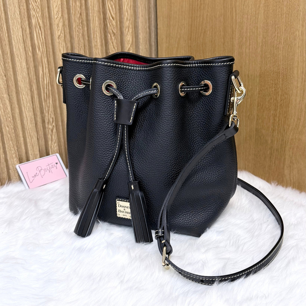 DOONEY & BOURKE Pebble Grain Aimee Crossbody Bucket Bag | Black Black