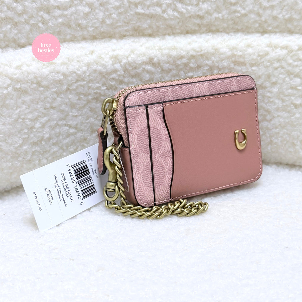 COACH Retail Essential Chain Card Case | Melon Pink