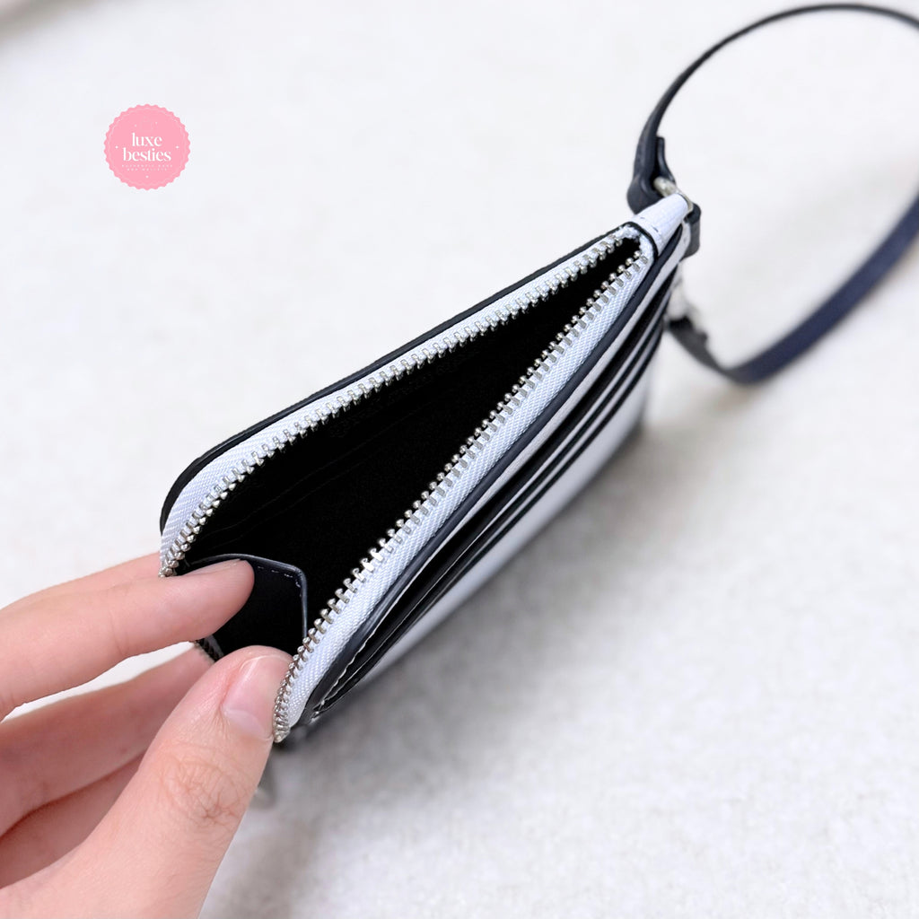 KATE SPADE Retail Devin Colorblocked Coin Card Case Wristlet | Pale Saphirrine