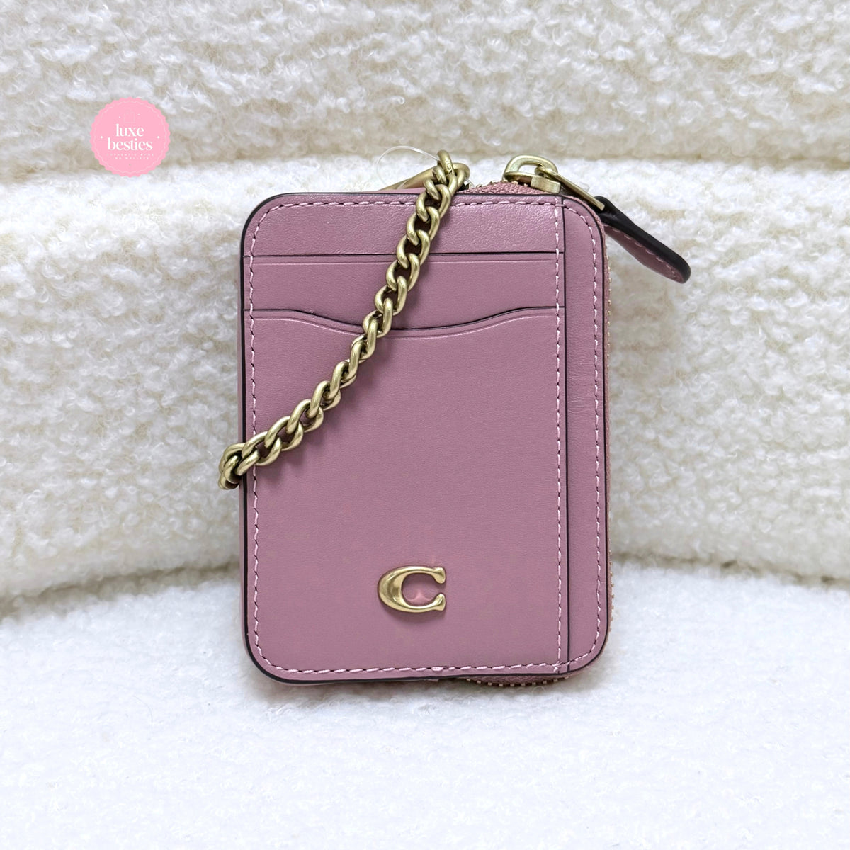 COACH Retail Essential Chain Card Case | Peony
