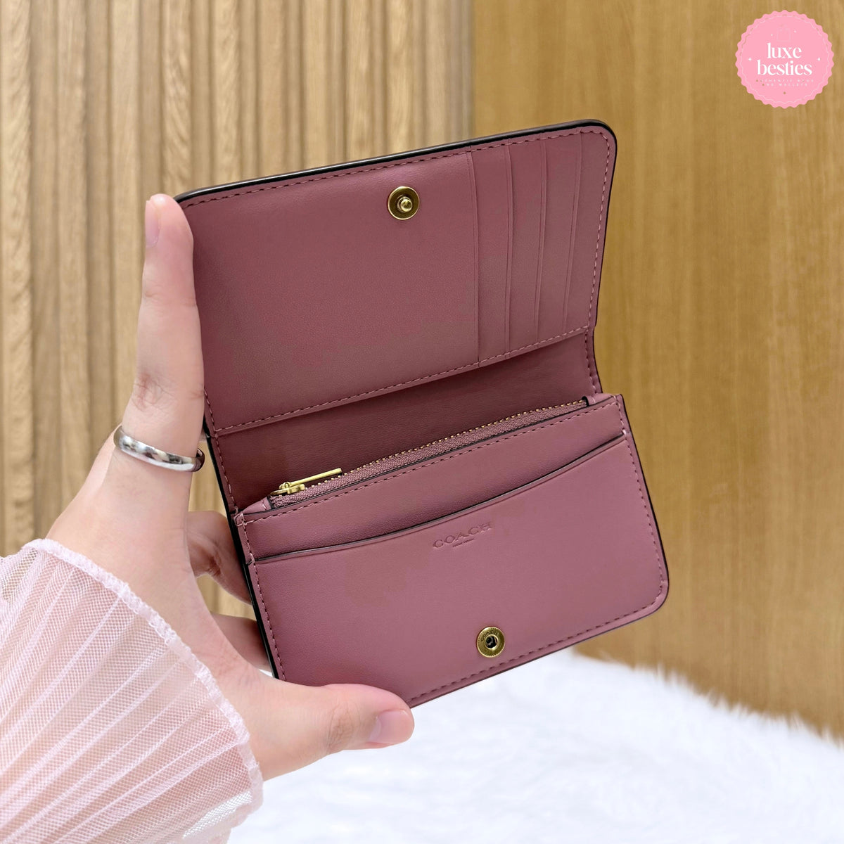 COACH Retail Essential Slim Card Case | Peony | Lost Price Tag