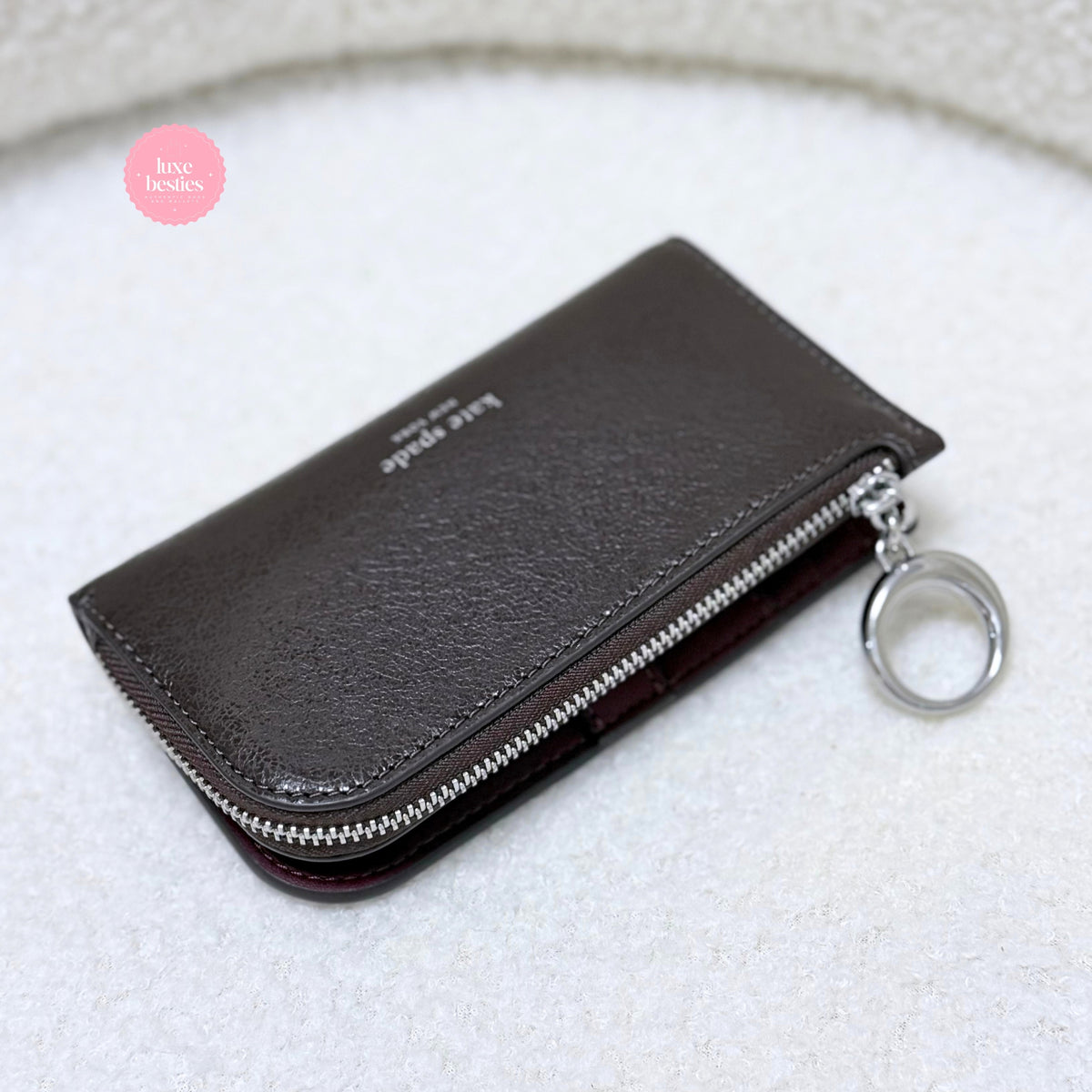 KATE SPADE Retail Halo Glazed Small Bifold Wallet | Hot Fudge