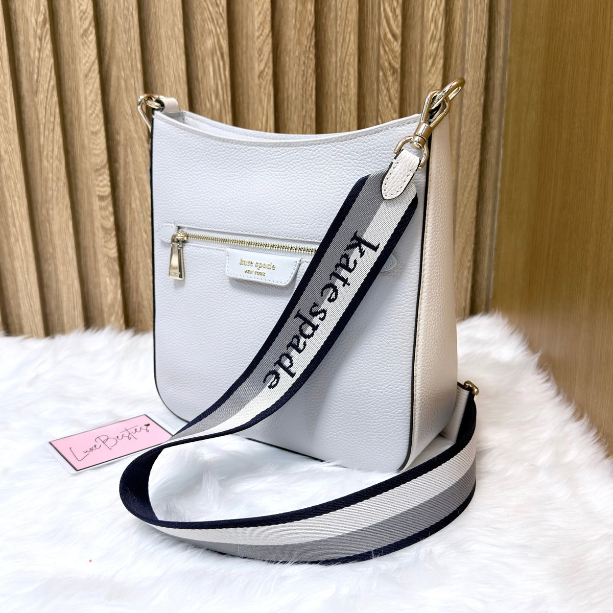 KATE SPADE Retail Hudson Messenger Crossbody Bag | Mountain Grey