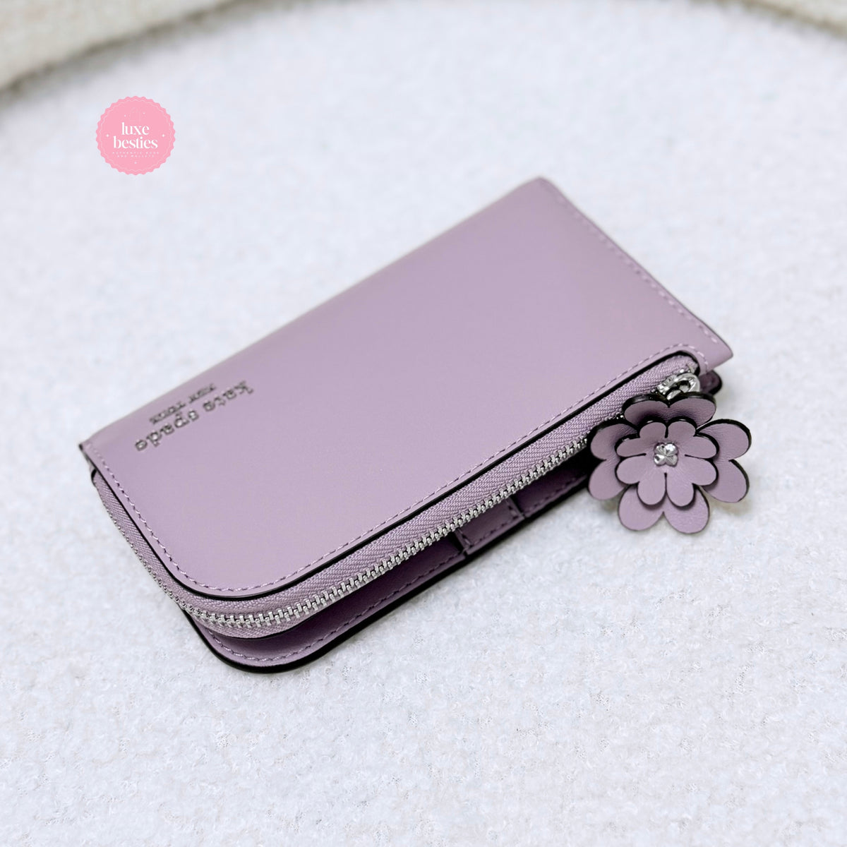 KATE SPADE Retail Devin Smooth Small Bifold Wallet | Market Purple