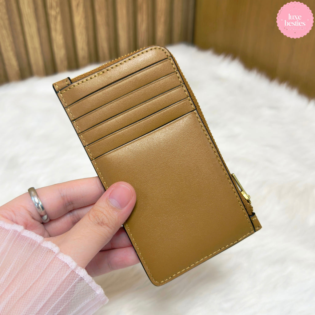 COACH Retail New York Zip Card Case | Honey Brown